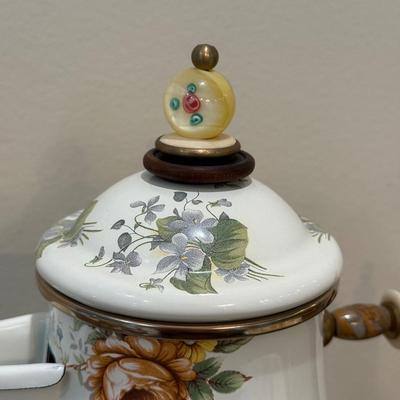 LOT 145F: MacKenzie Childs Collection: 1995 Tray & Teapot w/ 1983 Coffee Warmer