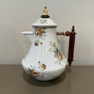 LOT 145F: MacKenzie Childs Collection: 1995 Tray & Teapot w/ 1983 Coffee Warmer