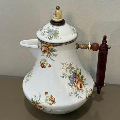 LOT 145F: MacKenzie Childs Collection: 1995 Tray & Teapot w/ 1983 Coffee Warmer