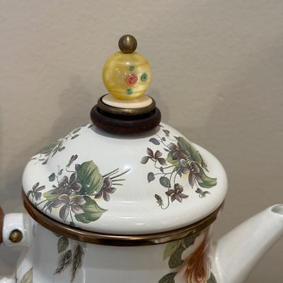 LOT 145F: MacKenzie Childs Collection: 1995 Tray & Teapot w/ 1983 Coffee Warmer