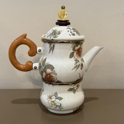 LOT 145F: MacKenzie Childs Collection: 1995 Tray & Teapot w/ 1983 Coffee Warmer