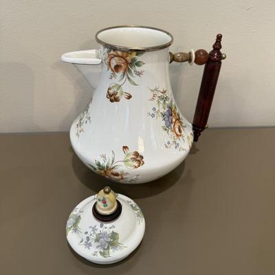 LOT 145F: MacKenzie Childs Collection: 1995 Tray & Teapot w/ 1983 Coffee Warmer