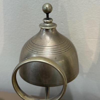 LOT 146F: Antique Horn Office Stand w/ Inkwell, Letter Opener & Brass Bell