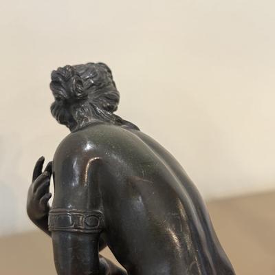 LOT 147F: Marble Woman Statue & Small Porcelain Statue