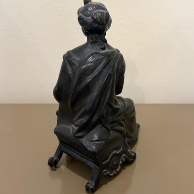 LOT 147F: Marble Woman Statue & Small Porcelain Statue