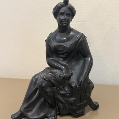 LOT 147F: Marble Woman Statue & Small Porcelain Statue