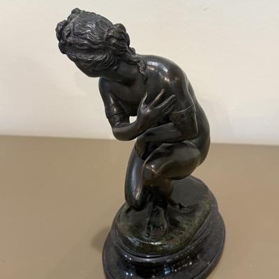 LOT 147F: Marble Woman Statue & Small Porcelain Statue