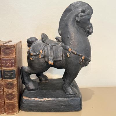 LOT 148F: Antique Books w/ Home Decor: Horse & More