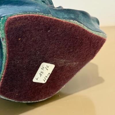 LOT 149F: Austin Productions Inc Mathematician & Scribe Statues w/ Lidded Dish