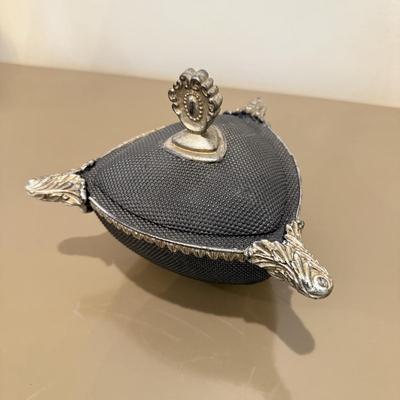 LOT 149F: Austin Productions Inc Mathematician & Scribe Statues w/ Lidded Dish