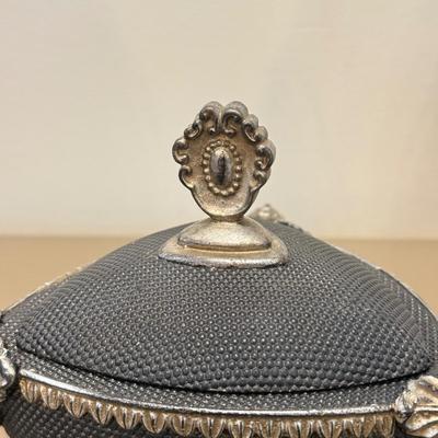 LOT 149F: Austin Productions Inc Mathematician & Scribe Statues w/ Lidded Dish