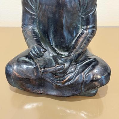 LOT 149F: Austin Productions Inc Mathematician & Scribe Statues w/ Lidded Dish