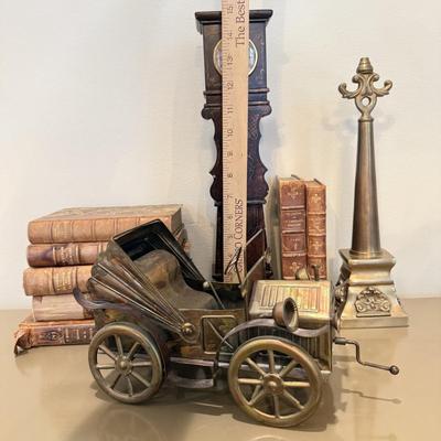 LOT 150F: Antique Books, Brass Buggy Car & More