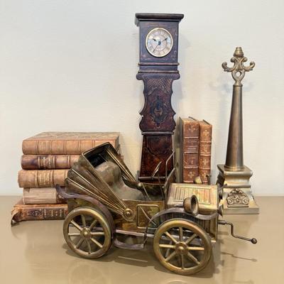 LOT 150F: Antique Books, Brass Buggy Car & More