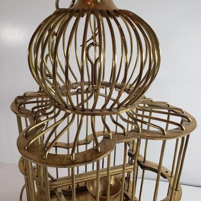 LOT 159M: Vintage Brass Birdcage on Chain