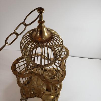 LOT 159M: Vintage Brass Birdcage on Chain