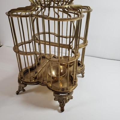 LOT 159M: Vintage Brass Birdcage on Chain