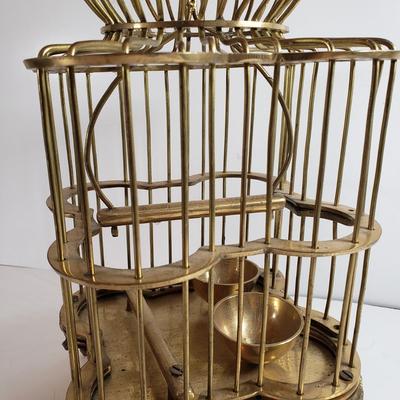 LOT 159M: Vintage Brass Birdcage on Chain
