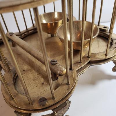 LOT 159M: Vintage Brass Birdcage on Chain