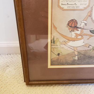 LOT 160M: Indian Head Cloth Framed Advertisement Print by Marjory C. Woodbury