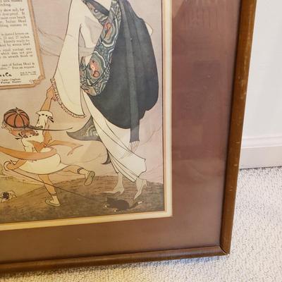 LOT 160M: Indian Head Cloth Framed Advertisement Print by Marjory C. Woodbury