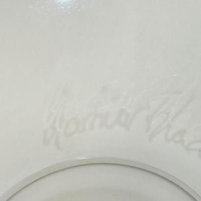 LOT 162F: Signed Art Glass Flat Bowl