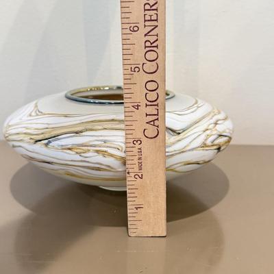 LOT 162F: Signed Art Glass Flat Bowl