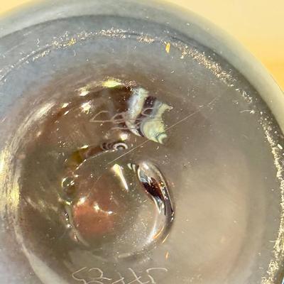 LOT 163F: Signed Art Glass Jack in the Pulpit Sculpture & Pair of Glass Flowers by Timothy E Landers