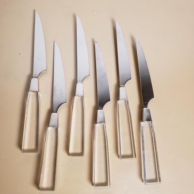 LOT 171M: Vintage Lucite Supreme Cutlery 46 Pc Stainless Steel Flatware Set