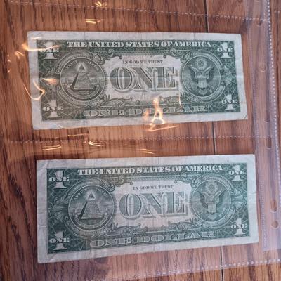 TWELVE SILVER CERTIFICATE 1 DOLLAR BILLS