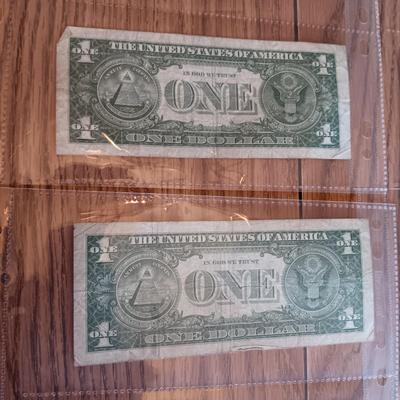 TWELVE SILVER CERTIFICATE 1 DOLLAR BILLS