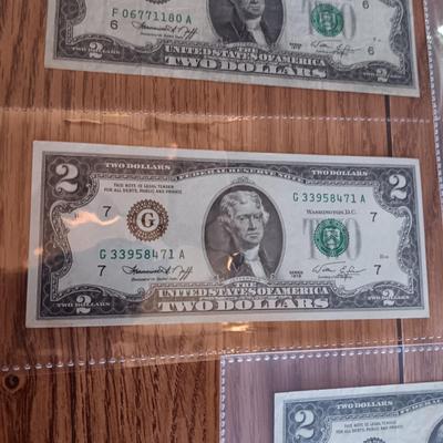 NINE 2 DOLLAR BILLS