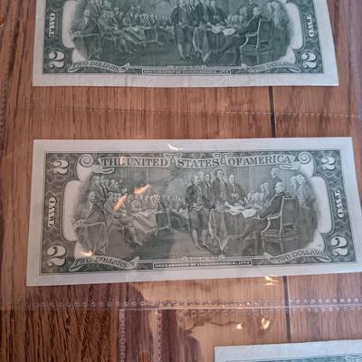 NINE 2 DOLLAR BILLS