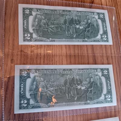 TWELVE SEQUENTIAL 2 DOLLAR BILLS