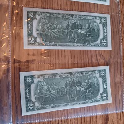 TWELVE SEQUENTIAL 2 DOLLAR BILLS