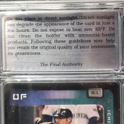Sale Photo Thumbnail #12: 2003 Upper Deck Victory Mint 9 
(ICHIRO) Finial Authority Silver Label