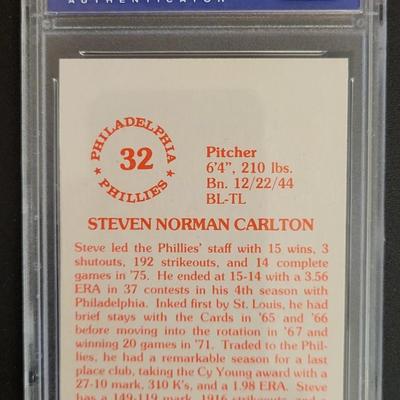 Sale Photo Thumbnail #25: 1975 SSPC Steve Carlton PSA Graded NM 7
