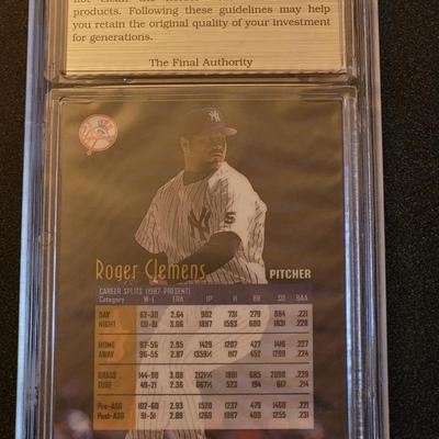 Sale Photo Thumbnail #29: 1999 Flair Showcase Row 2 Mint 9 Roger Clemens The Final Authority Silver