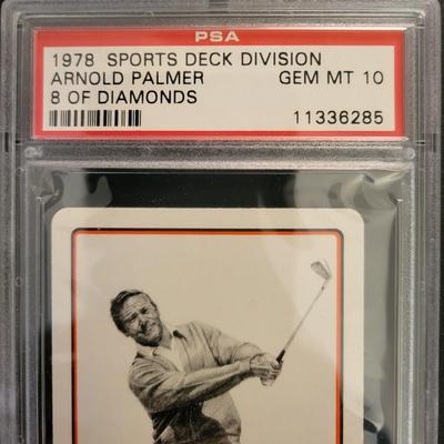 Sale Photo Thumbnail #55: 1978 Sports Deck Division Arnold Palmer Gem MT 10 8 of Diamonds