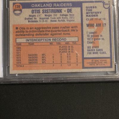 Sale Photo Thumbnail #70: 1976 TOPPS OTIS SISTRUNK GRADED 9 NM OR BETTER