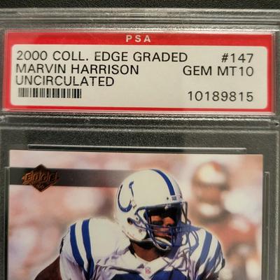 Sale Photo Thumbnail #84: 2000 Collectors. EDGE Marvin Harrison GEM MT 10 UNCIRCULATED