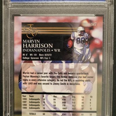 Sale Photo Thumbnail #86: 2000 Collectors. EDGE Marvin Harrison GEM MT 10 UNCIRCULATED