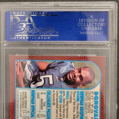 Sale Photo Thumbnail #131: 1999 Bowman Donovan McNabb PSA Mint 9