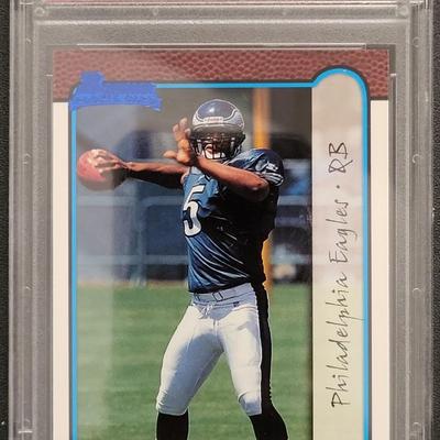 Sale Photo Thumbnail #129: 1999 Bowman Donovan McNabb PSA Mint 9