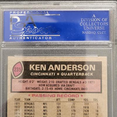 Sale Photo Thumbnail #136: 1977 Topps Ken Anderson PSA     NM-MT 8