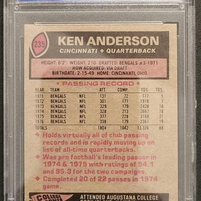 Sale Photo Thumbnail #137: 1977 Topps Ken Anderson PSA     NM-MT 8