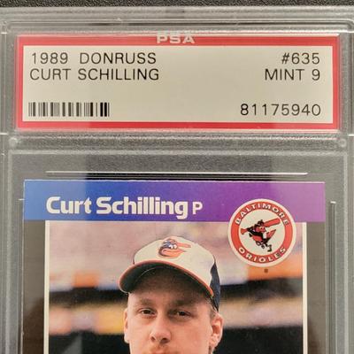 Sale Photo Thumbnail #140: 1989 Donruss Curt Schilling PSA Mint 9