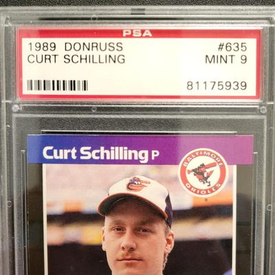 Sale Photo Thumbnail #150: 1989 Donruss Curt Schilling PSA Mint 9