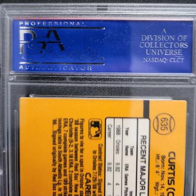 Sale Photo Thumbnail #161: 1989 Donruss Curt Schilling PSA Mint 9