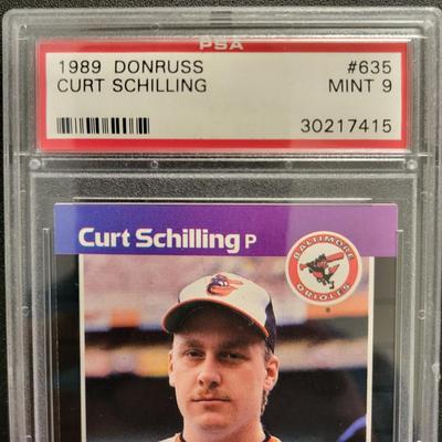 Sale Photo Thumbnail #160: 1989 Donruss Curt Schilling PSA Mint 9